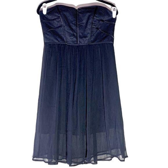 BCBG Max and Cleo Geometric Strapless Structured Semi Formal Dress Junior 12